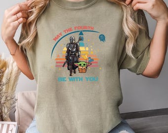 Star Wars May The Fourth Be With You Shirt, Comfort Colors Shirt, Star Wars Day Shirt, Star Wars Grogu Shirt, Mandalorian Shirt, 191255