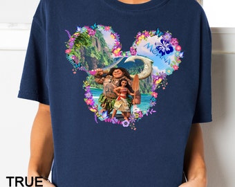 Moana And Maui Shirt,Moana Mickey Head Shirt,Moana And Maui Couple Shirt,Comfort Colors, Disney Family  Trip Shirt,Disney Trip Tee 191739