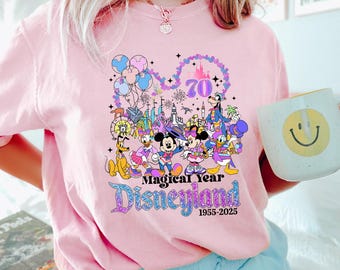 Disney Magic 70th Anniversary Shirt, Comfort Colors,Disney Family Vacation Shirt, Disneyland Anniversary Shirt, 70 Years of Magic Tee 193357