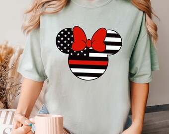Disney 4th of July Shirt, Comfort Colors, Mickey and Minnie Head Independence Day Tee, Patriotic Mickey Shirt, Couple Matching Shirt 192971