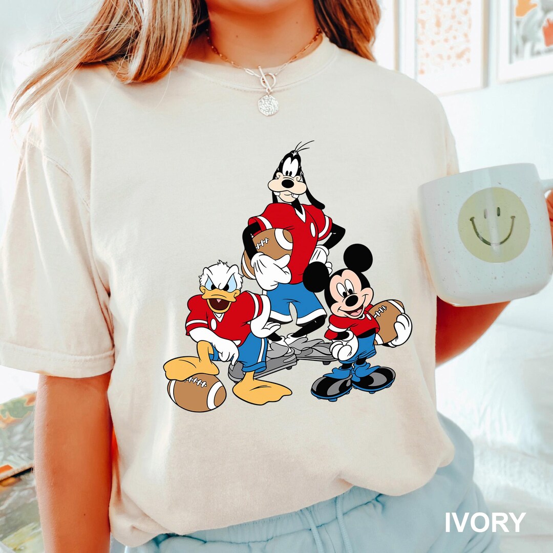 Mickey Crew Football Shirt, Comfort Colors, Disney American Football ...