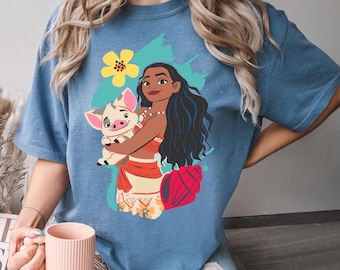 Disney Moana And Pua Shirt, Comfort Colors Disney Shirt, Disney Moana Shirt, Disney Family Shirt, Disney Pua Shirt, 191740