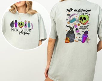Pick Your Poison Shirt, Comfort Colors Shirt, Disney Family Shirt, Disney Villain Shirts, Disney Witch Shirt, Witch Halloween Tees 193321