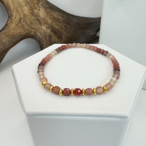 Lazasine Beaded Bracelet with 18KYG Saucer Beads