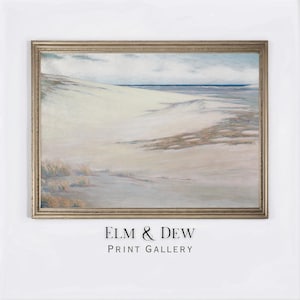 Pastel Dune Landscape Print: Minimalist Coastal Beach Art (Digital Download)