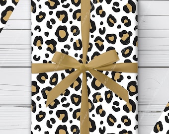 Geschenkpapier mit Leopardenmuster | Tiergeschenkpapier, Geburtstag, Feiertag, Party