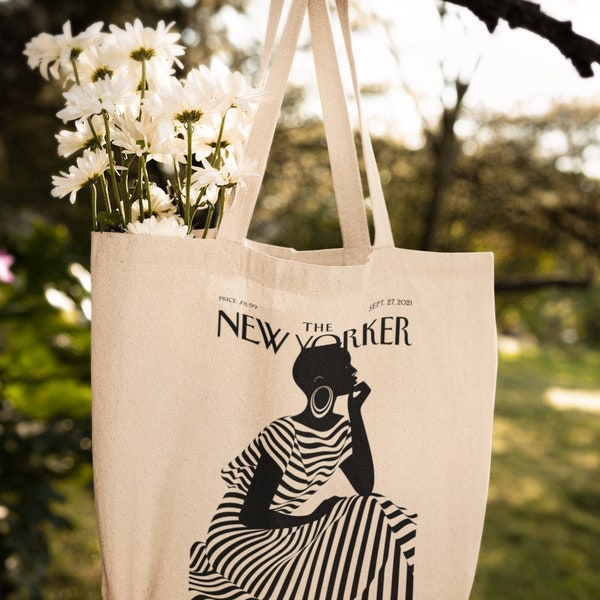 The New Yorker Tote Bag, New Yorker Tote Bag, New Yorker magazine bag, Vintage Magazine Cover Bag, Cotton Canvas Tote Bag, Everyday Bag