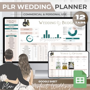 PLR Hochzeitsplaner Tabelle Plr Google Sheet Master Wiederverkaufsrechte Kommerzielle Lizenz PLR Vorlagen Hochzeit Event Planner Plr Planner
