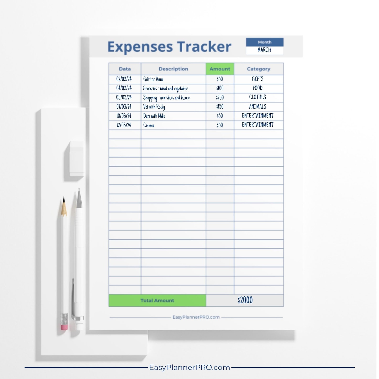 Printable Expenses Tracker, Budget Planner Pdf, Expenses Tracker ...