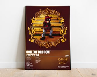 The collage dropout Album Poster, Album Poster, Kanye West Poster, Album Print, Music Wall Print, kanye Album, Kanye Album Poster, kanye