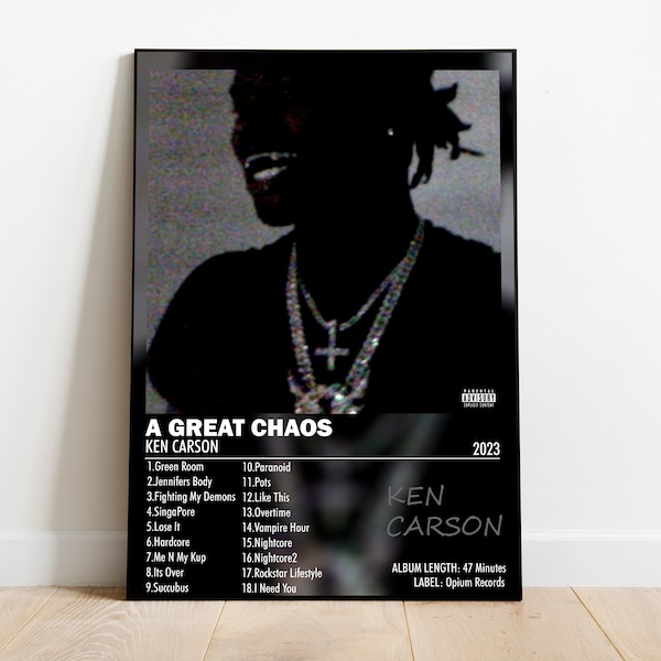 Ken Carson A Great Chaos Poster Etsy