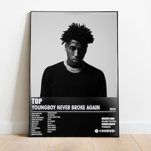 NBA Youngboy - Top Custom Album Cover Poster - DIGITAL DOWNLOAD Album Art High Quality Custom Poster Wall Art Tracklist Poster