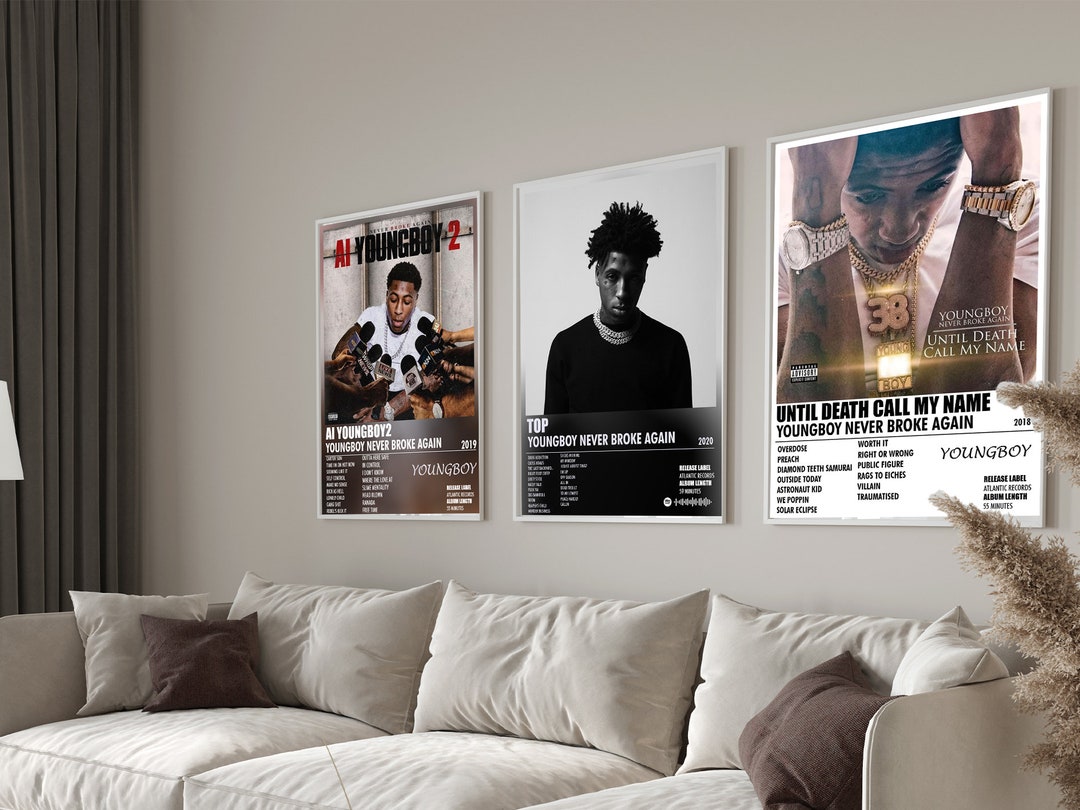 NBA Youngboy Poster, NBA Youngboy Set of 3 Posters, Rap Poster, Hip Hop ...