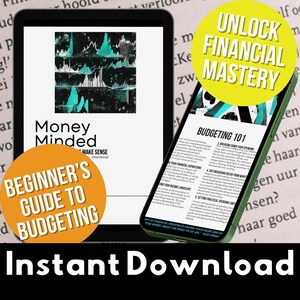 Digital Financial Guide - Beginner&#39;s Guide to Budget Planning Editable on Canva, Tips, Meditations, Activities, Budget Trackers