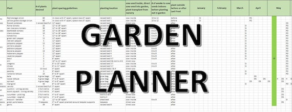 Garden Planner Tool - Vegetables & Flowers