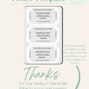 Event Ticket Printables | Editable Event Ticket | Template Printable ...
