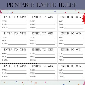 Printable Raffle Tickets: DIY Event Ticket Template (PDF)