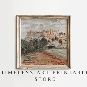 Castle Vintage Printable Wall Art, Vintage Wall Art, Square Print, Digital Printable Wall Art, Vintage Architecture Print, Digital Download