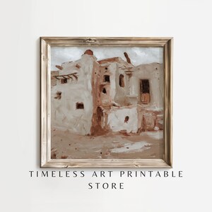 Vintage Art Print, Vintage Oil Painting, Printable Wall Art, Vintage Wall Art, Digital Download, Square Print, House Print, - No. 036