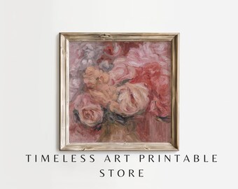 Vintage Floral Art Print, Vintage Wall Art Print, Digital Printable Wall Art, Vintage Wall Art, Digital Download