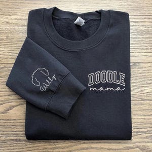 Embroidery Doodle Mama Sweatshirt,Embroidered Doodle Mom Sweatshirt, Doodle Gifts, Dog Gift, Personalized Dog Shirt, Dog Breeds, Dog Gifts