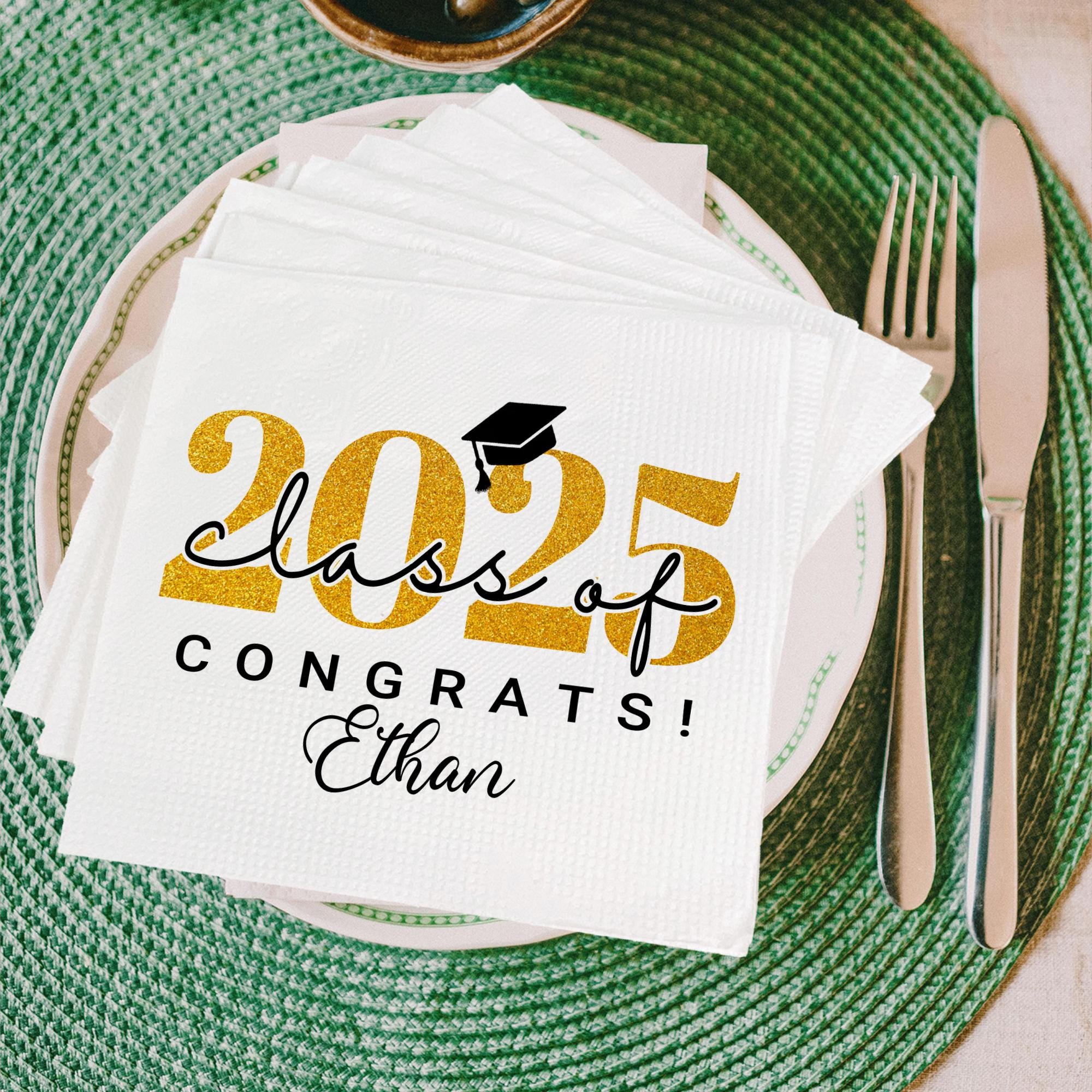 Personalized Graduation Napkins, Grad Party Decor, Class of 2026 ...