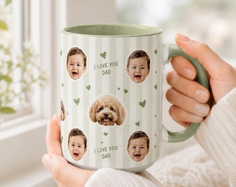 Personalized Dad Photo Mug, Custom Baby Picture Coffee Cup, Father’s Day Gift for Daddy, Grandpa 2