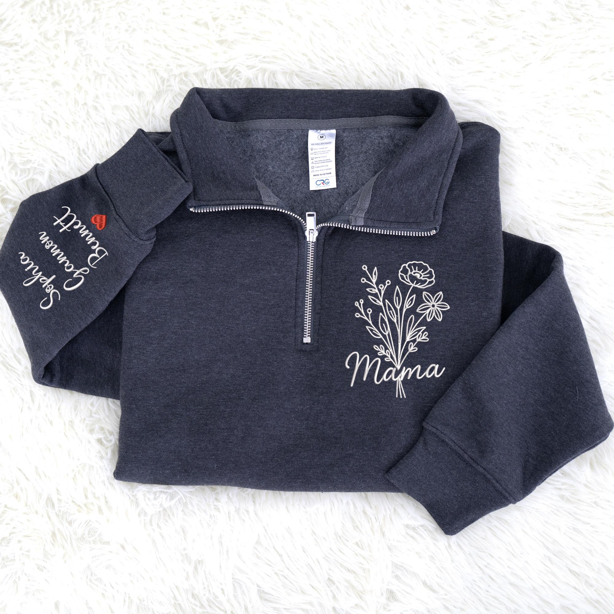 Custom Embroidered Glamma Sweatshirt With Grandkids Names on