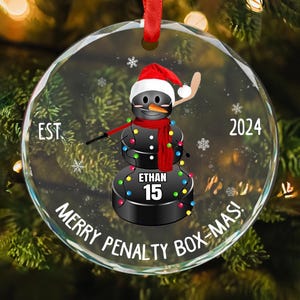 Personalized Hockey Ornament, Custom Hockey Ornaments, Christmas Ornament, Sports Ornament, Sport Team Ornament, Hockey Coach Gift