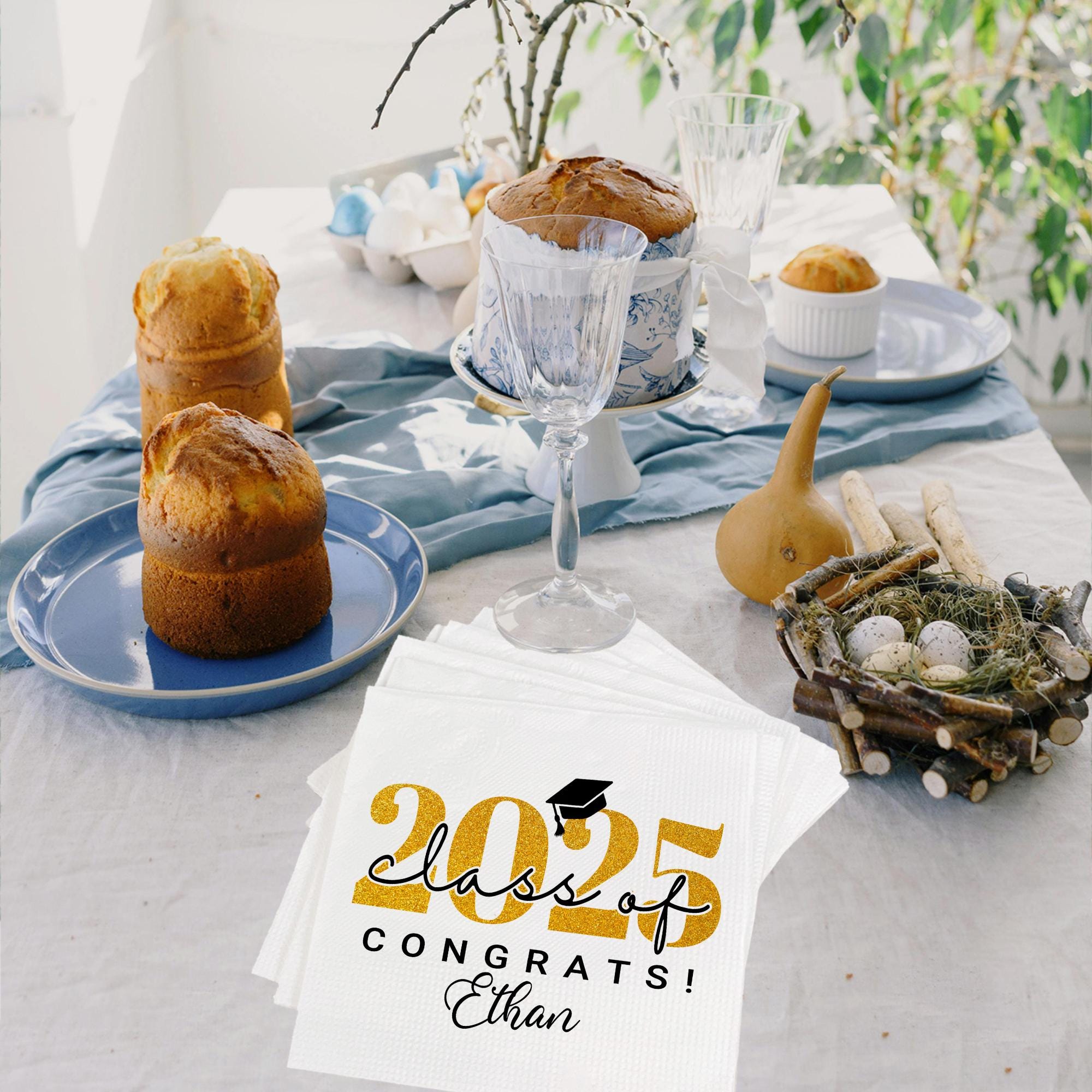 Personalized Graduation Napkins, Grad Party Decor, Class of 2026 ...