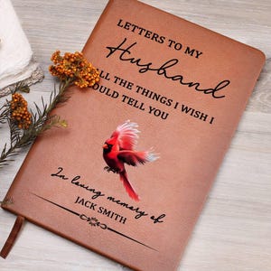 Loss of Husband Gift Journal, Letters to Husband Grief Journal, Husband Memorial Gift, Sympathy Gift for Widow Wife, Sympathy Husband Loss