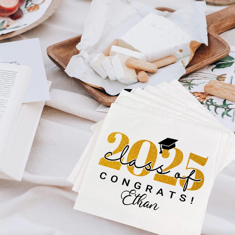 Personalized Graduation Napkins, Grad Party Decor, Class of 2026 ...