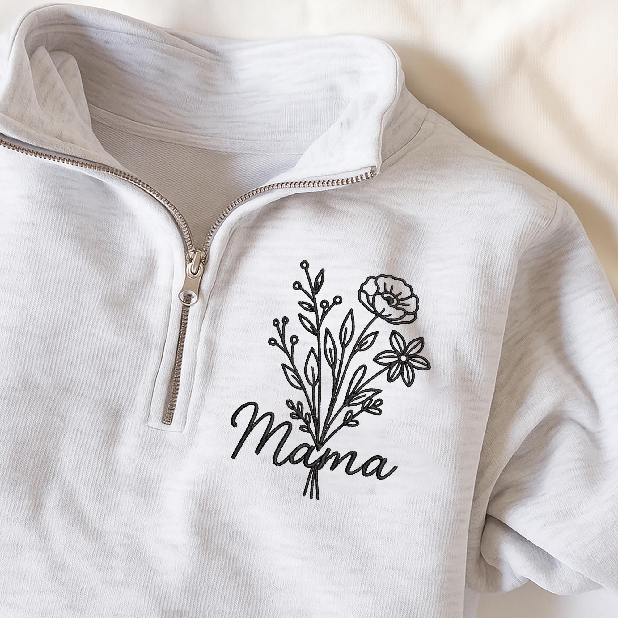 Custom Embroidered Glamma Sweatshirt With Grandkids Names on