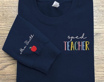Embroidered Special Education Teacher Sweatshirt, Sped Teacher Team Sweater, Special Education Squad, Exceptional Education SLP Teacher Gift
