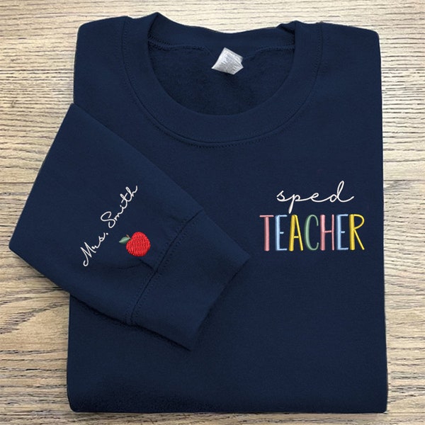 Embroidered Special Education Teacher Sweatshirt, Sped Teacher Team Sweater, Special Education Squad, Exceptional Education SLP Teacher Gift