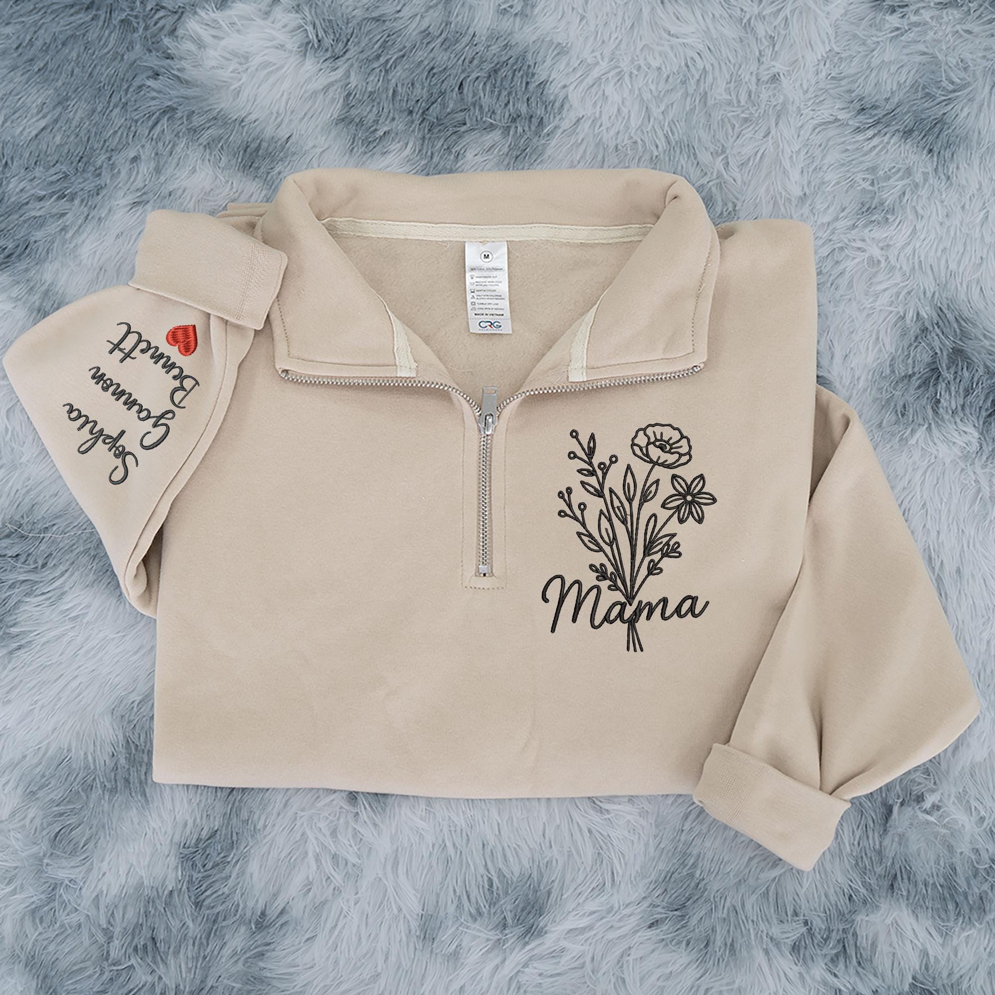 Custom Embroidered Glamma Sweatshirt With Grandkids Names on