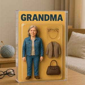 Personalize With Grandma’s Photo, Figure Personalized Acrylic Block Plaque, Mother&#39;s Day Gift for Grandma, Gift for Mama