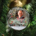 Personalized Memorial Glass Ornament, Custom Photo Christmas Ornament, Loss of Father Gifts, Sympathy Gifts, Remembrance Gift, Keepsake Gift