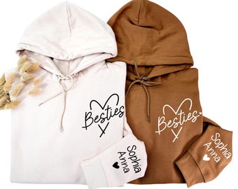 Personalized Besties Hoodie, Custom Bestie Hoodie, Best Friend