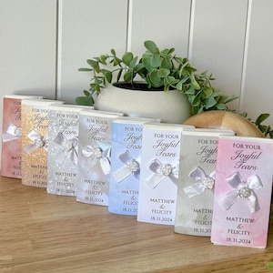 Wedding Tissues. Wedding Favour. Tissue Favor. Wedding Idea. Guest Gift Custom Tissue Holder. Personalised Wedding gift.