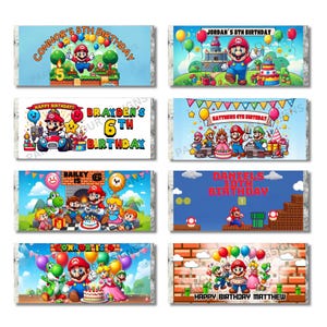 Digital. Personalisierte Themen Kindergeburtstag Super Mario, Playstaion, Mario Bros