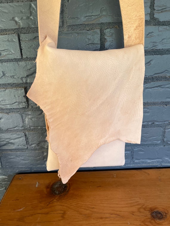 Deerskin Bark Tanned Leather Purse, Handmade