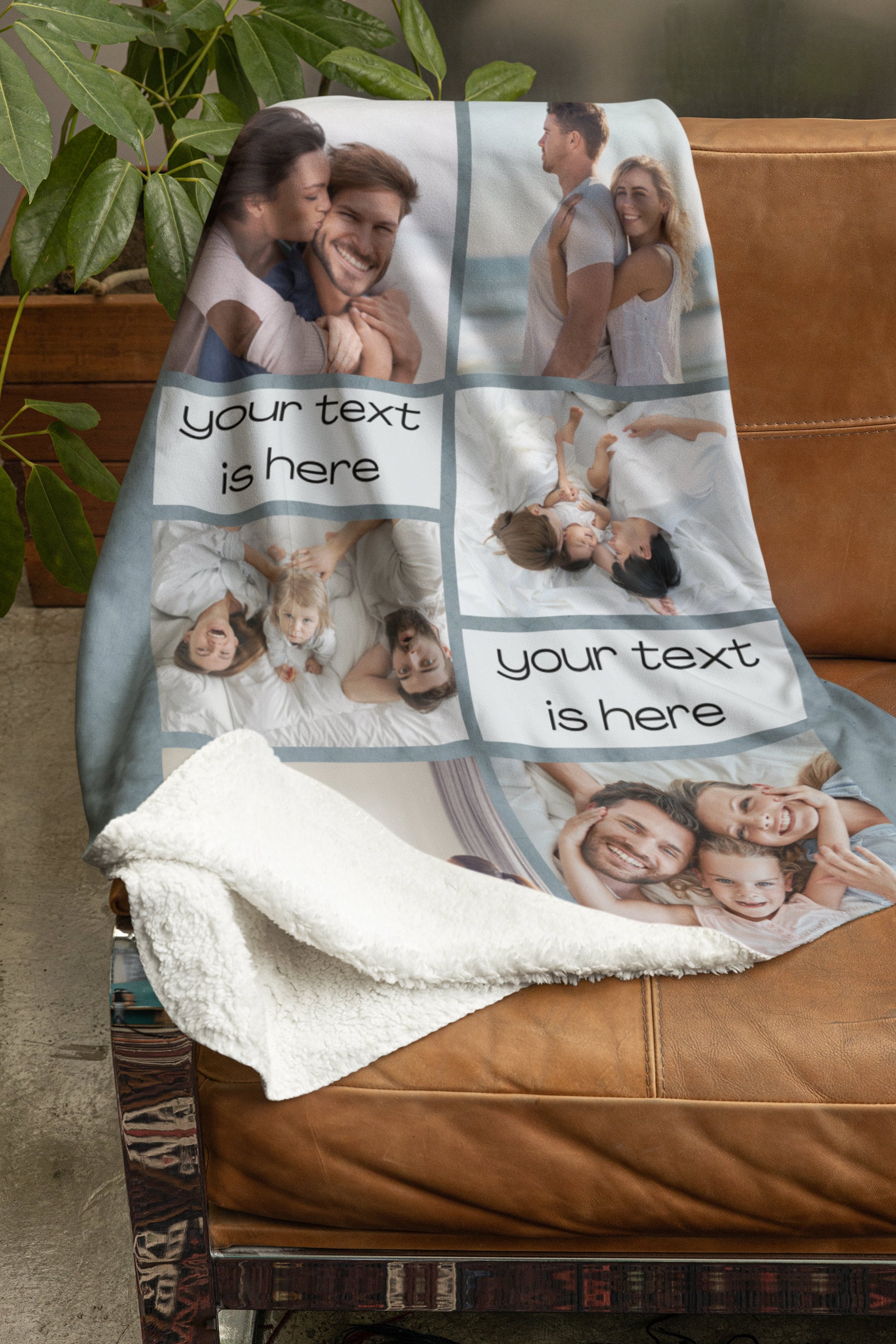 Custom Blanket With Text,picture Collage Blankets, Customizable Photo Blanket Collage,super Cozy