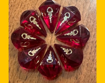 Fireball Dice Set for DND, Dungeons and Dragons Gifts, D6 Dice, Nerd Gift, Unique Dice