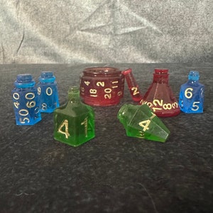 Potion Dice Set for DnD, Pathfinder, Dice Collectors, Resin Dice, TTRPG Gift, Nerd Gift image 1