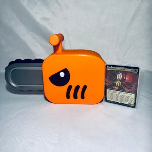 Caja de mazo Pochita MTG con caja de dados separada, caja de mazo Commander para Magic the Gathering, caja de mazo Chainsaw Man MTG Commander