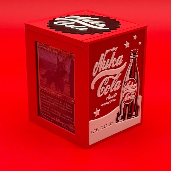 nuka cola mtg card Fallout Pinup Holofoil Standard Gaming Playmat for Magic: The Gathering crisp corners and unblemished edges outside of a few slight flaws Magic: The Gathering: Nuka-Cola Vending