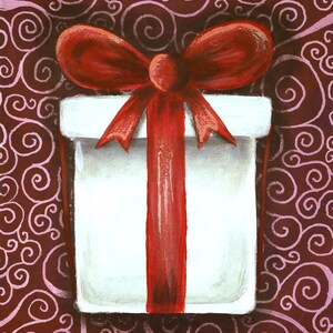 Present, Cute, Gift, Friendship, Romance, Cute Decor, Wall Decor, Whimsical, Video Game Print, Print