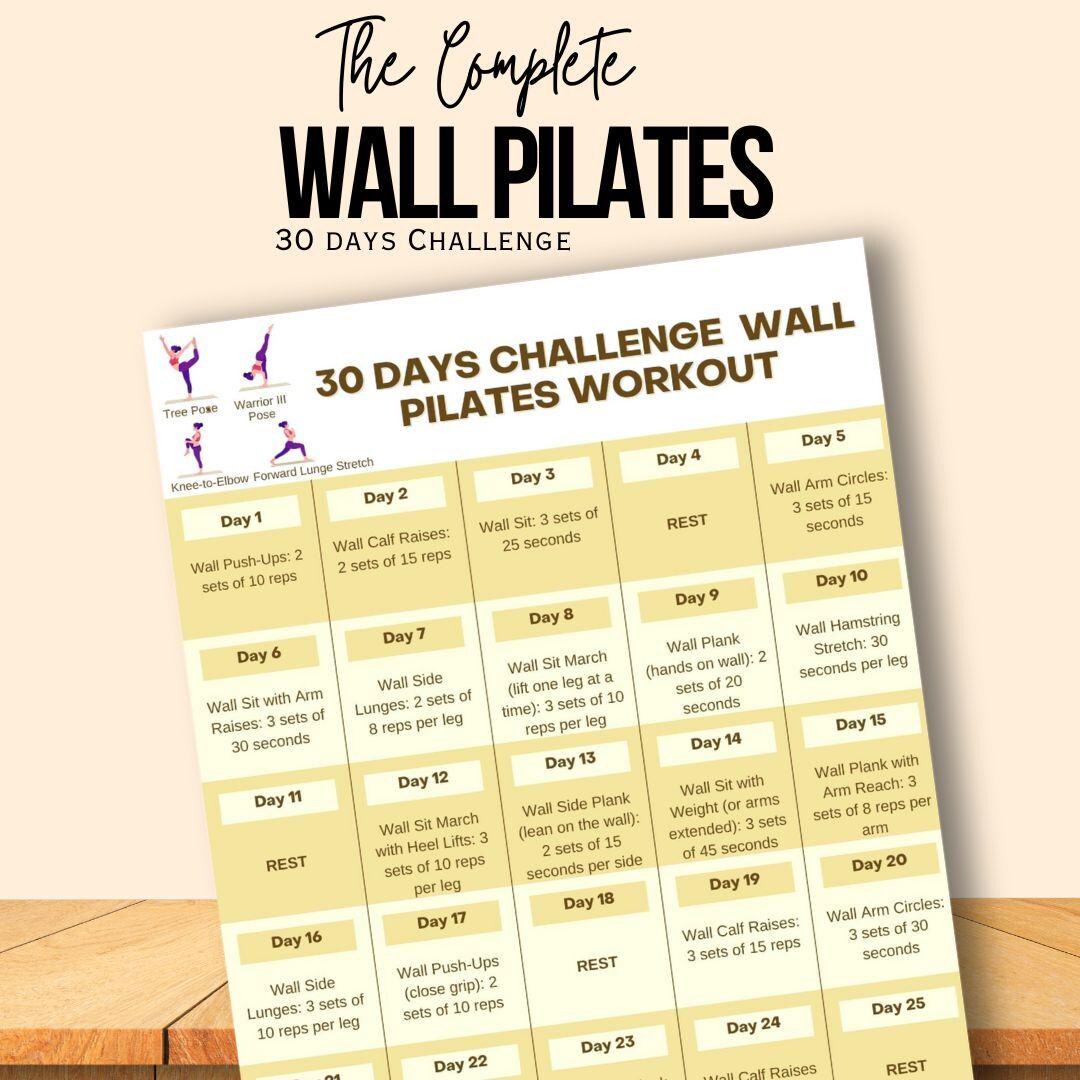 30 Minute Pilates Workout 30 Day Challenge Wall Pilates Workout