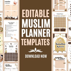 Anpassen Islamischer Planer | Ramadan, Koran, Salat Tracker | Fasten & Gebets-Tagebuch | Täglicher undatierter islamischer Wochenplaner für Ramadan 2025 Bild 5